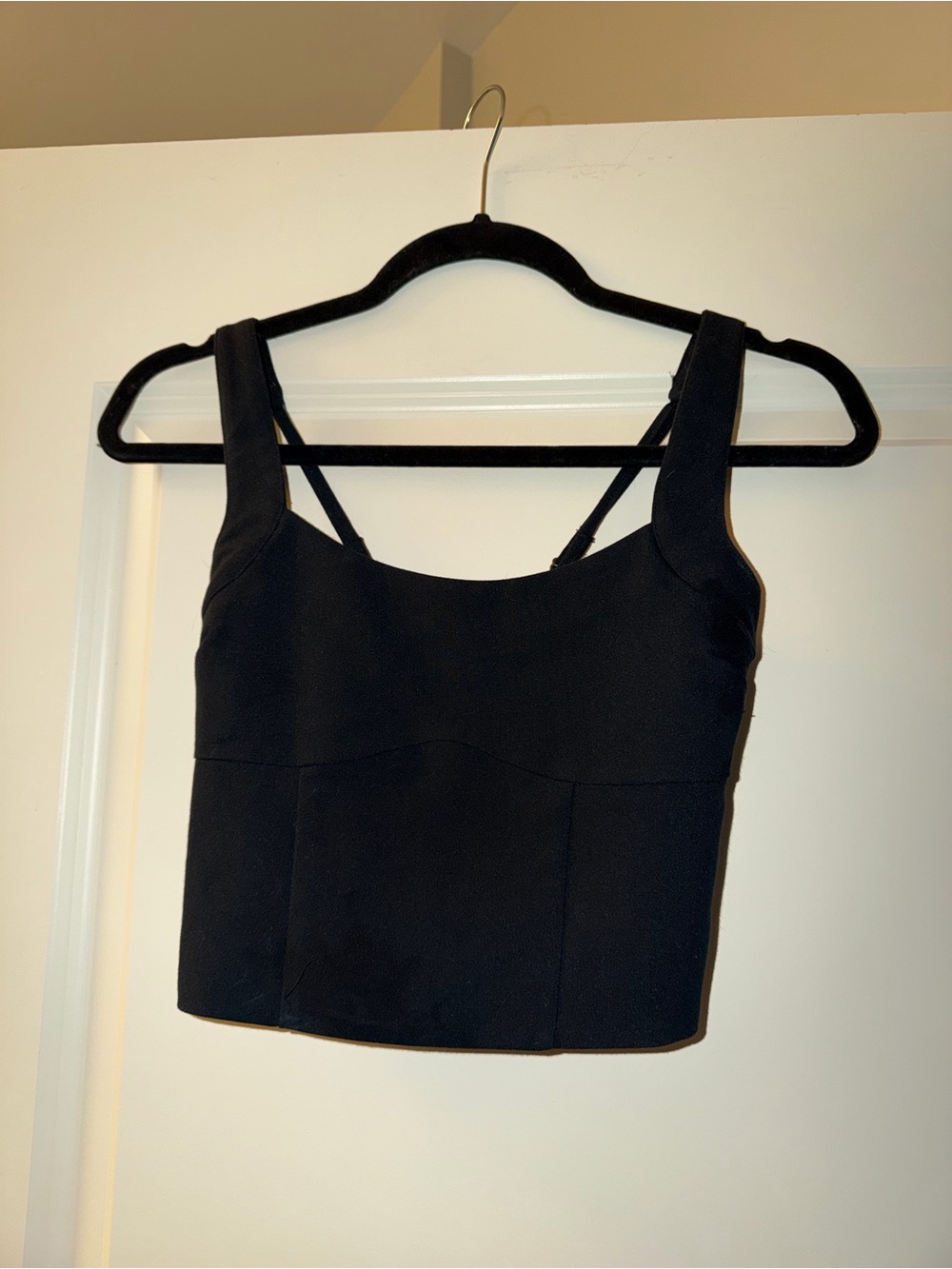 Abercrombie & Fitch Black tailored Crop Top